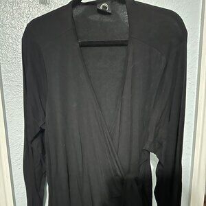 Boboau Black Wrap Blouse